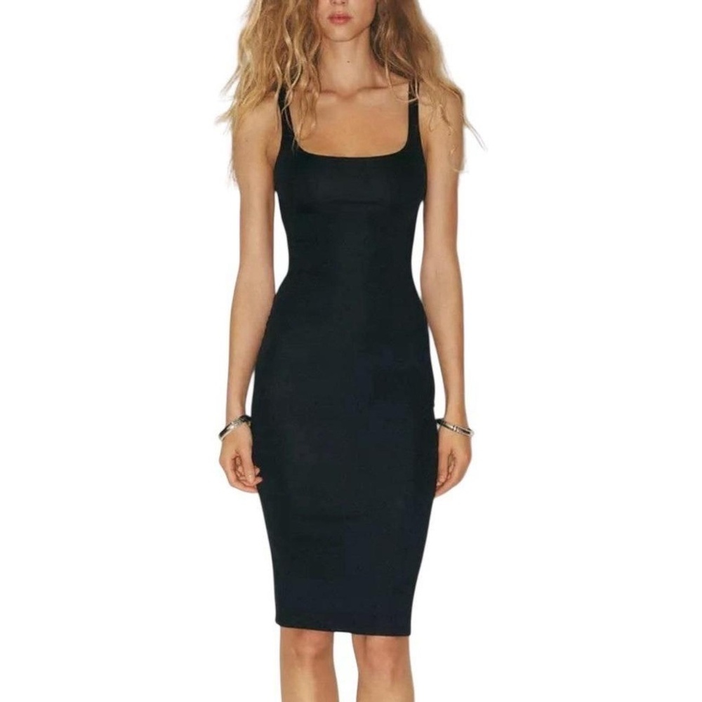 ZARA Basic Form Fitting Dress - Black